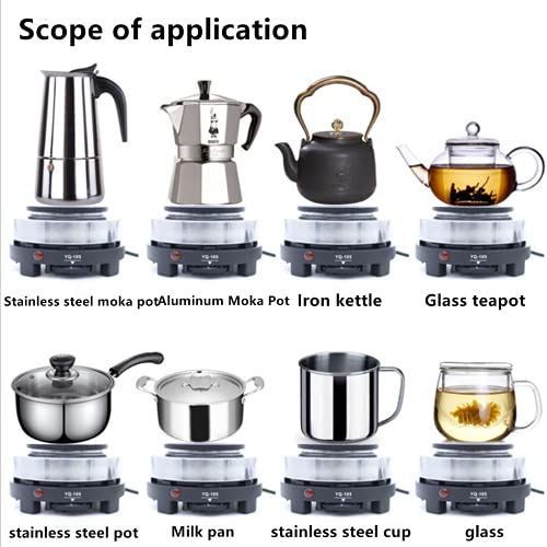  Portable Electric Mini Stove 500W Electric Mini Stove Hot Plate Multifunction Home Heater(US Plug 110V)