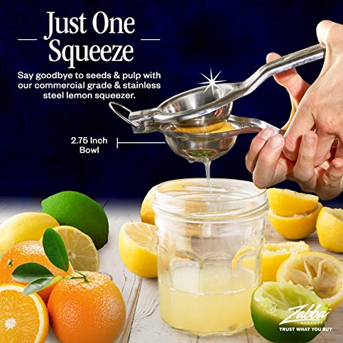 Lemon Squeezer - Large Stainless-Steel Manual Citrus Juicer For Lime Juice & Orange Juice
