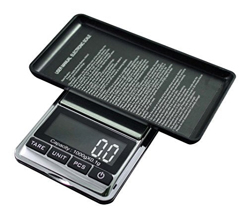 Merican Weigh Scales HP Series Precision Digital Pocket Weight Scale, Chrome 1000g X 0.1G (CHROME-1KG)