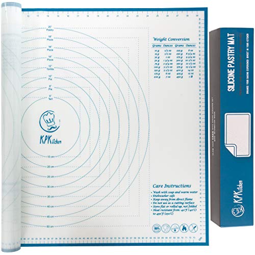  XXL SIZE Silicone Pastry Mat For Rolling Dough Non Slip Extra Large - 23,5'' X 31,5'' Dough Mat For Rolling - Rolling Mat For Dough With Measurements - Nonstick Fondant Mat - Large Silicone Baking Mat