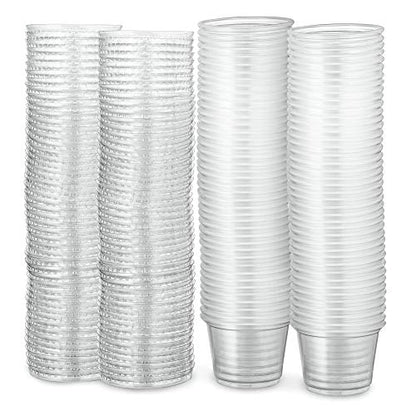  Portion Cup Combo 100 Pack - 1 Oz Cups With Lids, Leak-Proof And Stackable Souffle Cups, Jello Shot Cups, Condiment Cups