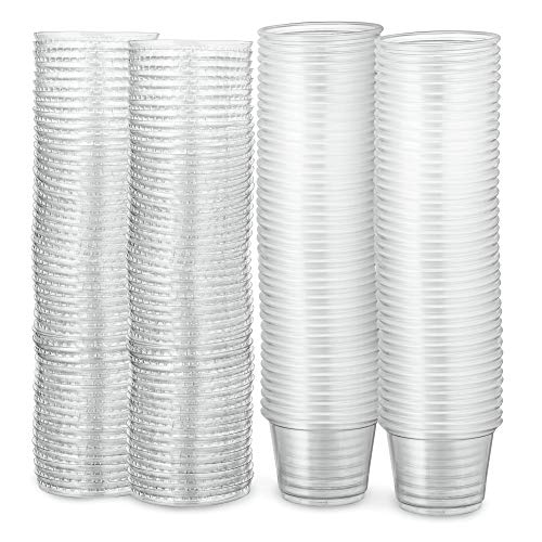  Portion Cup Combo 100 Pack - 1 Oz Cups With Lids, Leak-Proof And Stackable Souffle Cups, Jello Shot Cups, Condiment Cups