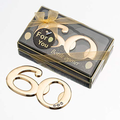  24PCS Latest 60 Bottle Openers For 60th Birthday Party Favors Or 60th Wedding Anniversary Party Gifts 60th Birthday Party Gifts Souvenirs Decorations For Guests