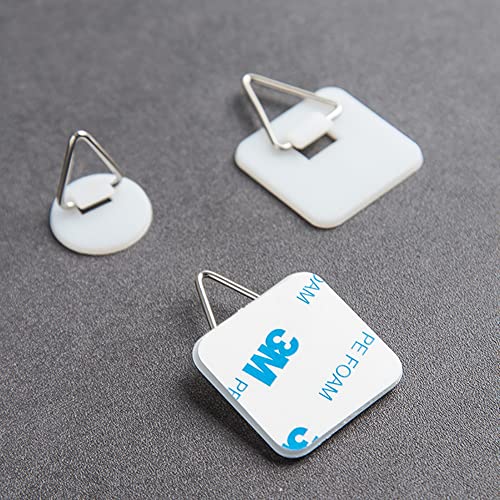  GSHLLO 20 Pcs Plastic Invisible Plate Hangers Adhesive Plate Hooks Vertical Plate Holders Wall Hooks For Decorative Plates Pictures