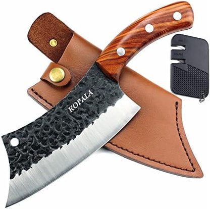  Original Kitchen Knife Cleaver/Boning Knives Forged Multipurpose Grilling Knife Carbon Steel With Leather Sheath