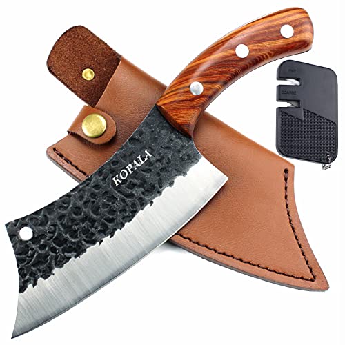  Original Kitchen Knife Cleaver/Boning Knives Forged Multipurpose Grilling Knife Carbon Steel With Leather Sheath