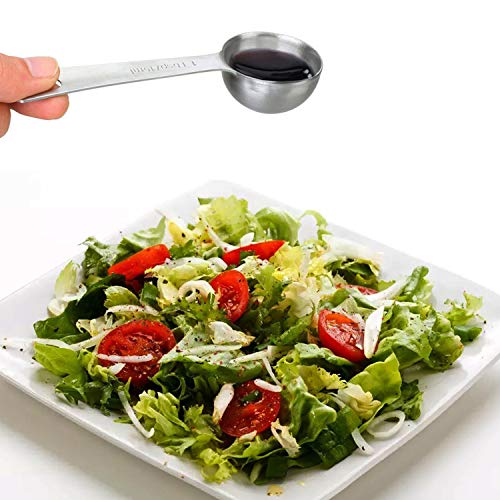  Measuring Spoons Stainless Steel Small Tablespoon Accurate Kitchen Measuring Spoons 1/2 Tablespoon And 1/8 Teaspoon Metal Measuring Spoon For Dry And Liquid Ingredients, Set Of 6.