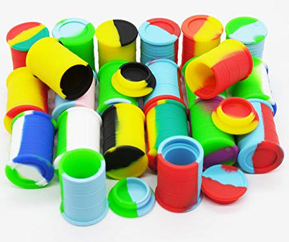  Pearwell 11ml Barrel Silicone Wax Concentrate Containers Non-stick Storage Jars Multi-use (25)