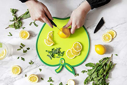  Aid Green Apple Chopping Board, Durable And Practical, Hygienic, Non-Slip Edge, Food Prep