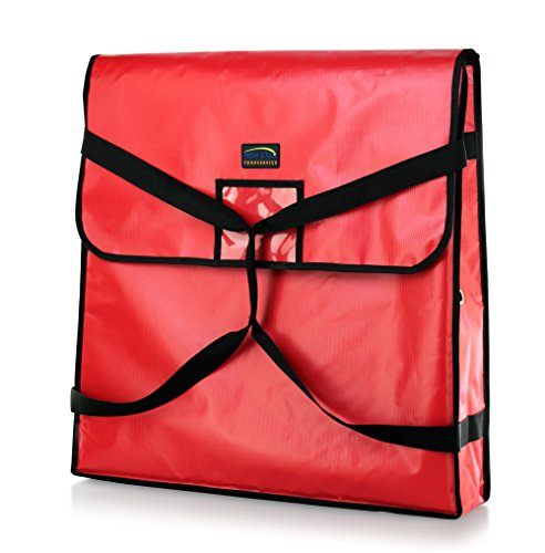  50400 Insulated Pizza Delivery Bag, 24" By 24" By 5", Red