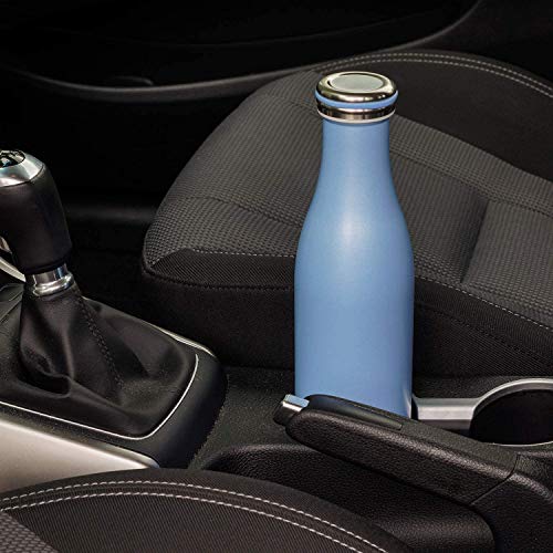Lurch Urch Germany Thermal Bottle For Hot And Cold Drinks Made Of Double-Walled Stainless Steel (Pearl Blue, 25, Oz. | 0.75l)