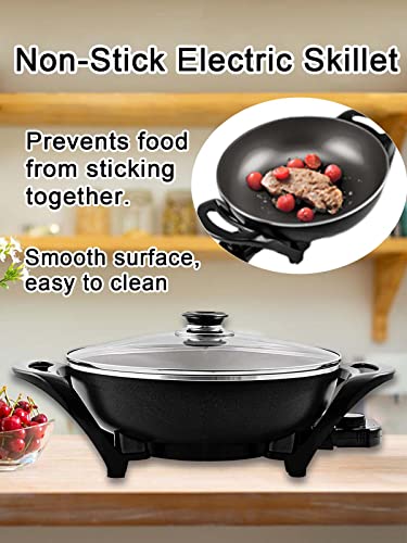  13 Inch Nonstick Electric Skillet - For Roast Fry Steam