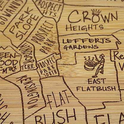  Rooklyn City Life Bamboo Serving And Cutting Board, 13-1/2" X 11-3/4"