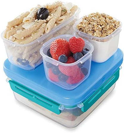 Rubbermaid LunchBlox Leak-Proof Entree Lunch Container Kit, Large, Blue