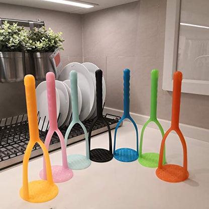  Potato Masher,Nylon Potato Masher,Safe For Non-Stick Cookware. Cooking And Kitchen Gadget. (Nylon Black)