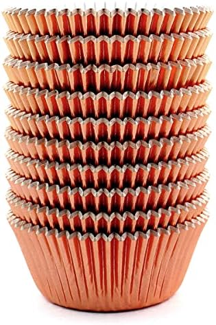  Gold Foil Metallic Cupcake Case Liners Wrappers Baking Muffin Paper Cups 198 Pcs