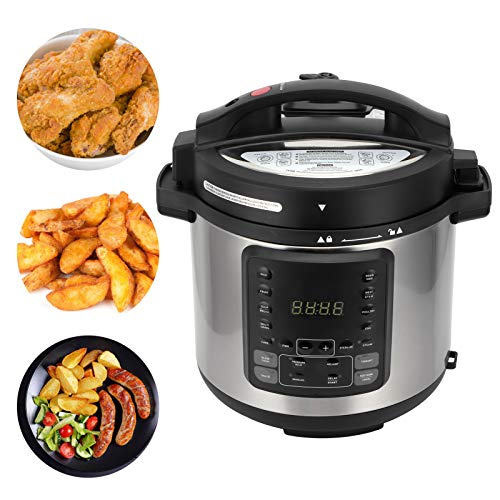  Electric Pressure Cooker, 6L Capacity Multifunction Slow Cooker, Adjustable Temperature 125‑400℉, For Kitchen Utensils