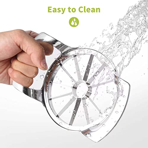  Apple Slicer,12-Blade Extra Large Apple Corer,Easy To Use, Time-Saving, Heavy Duty Stainless Steel Apple Cutter And Divider