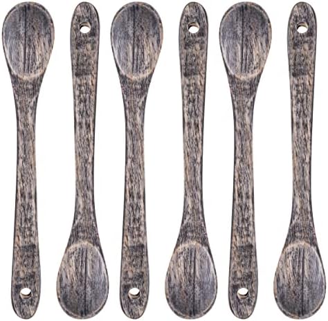 Karma Long Handle Tasting Spoons Set - Long Handle Spoons For Cooking - Wood Kitchen Utensils - Wood - Set Of 4