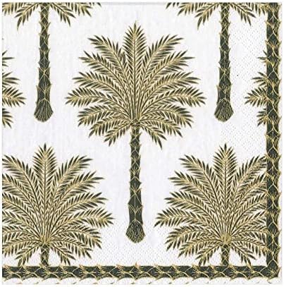  Grand Palms Paper Guest Towel Napkins In Black - Two Packs Of 15