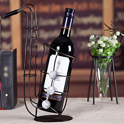  Saxophone Free StandingTabletop Wine Racks, Creative Metal Wine Bottle Holder, Collectible Figurines Wine Shelf Gifts For Wine Lovers, Home Interior Kitchen Bar Decorations