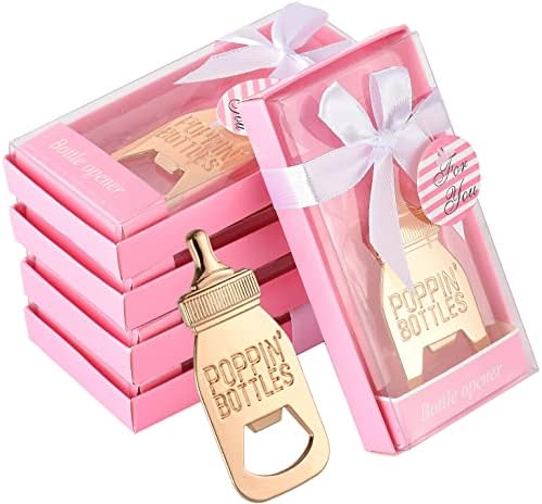  12pcs Bottle Opener Baby Shower Favor For Guest,Rose Gold Feeding Bottle Opener Wedding Favors Baby Shower Giveaways Gift To Guest, Party Favors Gift & Party Decorations Supplies (Blue, 12)