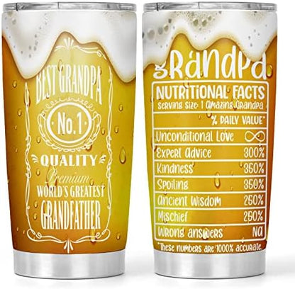  Father's Day Gifts For Husband, 20oz Stainless Steel Vacuum Insulated Tumbler Travel Coffee Mug - Birthday Day Gifts, Christmas Gifts, Valentine's Day For Men - Dishwasher Safe