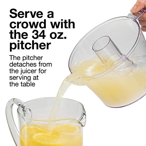  Alex's Lemonade Stand Electric Citrus Juicer Machine And Squeezer, For Lemons, Limes And Oranges, 34 Oz, Yellow (66331)