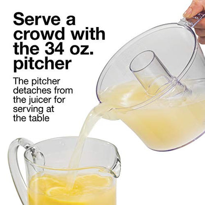  Alex's Lemonade Stand Electric Citrus Juicer Machine And Squeezer, For Lemons, Limes And Oranges, 34 Oz, Yellow (66331)