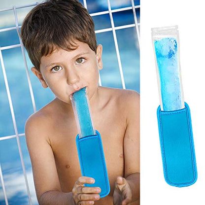  24 Pack Reusable Popsicle Bags Ice Pop Sleeves Antifreezing Sleeves,8 Colors