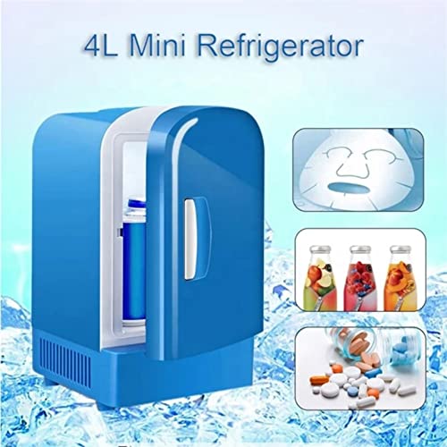  TONPOP Portable Makeups Refrigerator, Mini Refrigerator 4L Car Cooler 30-40W Dc 12v Ac 220-240v Hot And Cold Mode Cosmetic Storage Rv Travel Camping Gift (220v)