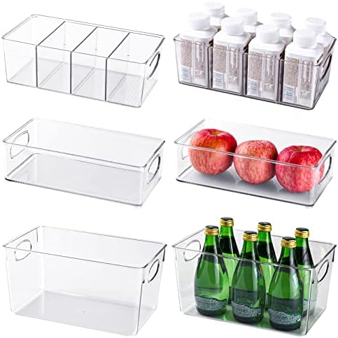  2 Pack Round Plastic Rotating Turntable Organizers -Clear Lazy Susan Organizer Container Bins For Cabinet, Pantry, Fridge, Countertop, Kitchen, Vanity - Spinning Organizer For Spices, Condiments