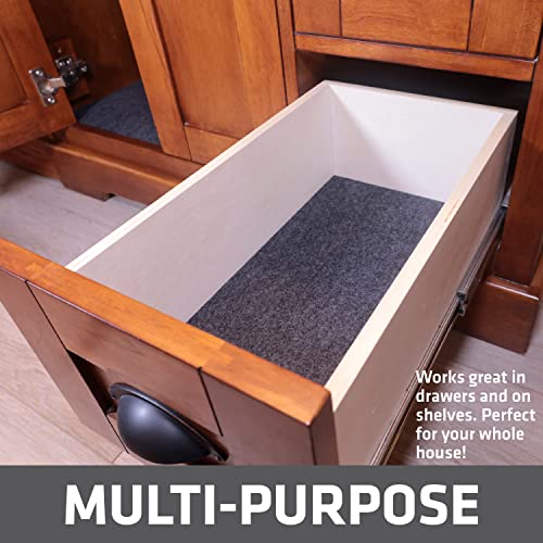 Under Sink Mat, Waterproof Cabinet Protection Mats For Kitchen & Bathroom, Absorbent Shelf Liners, Slip-Resistant, Non-Adhesive, Machine Washable, Durable (USA Made)(24”x29”)(Charcoal)