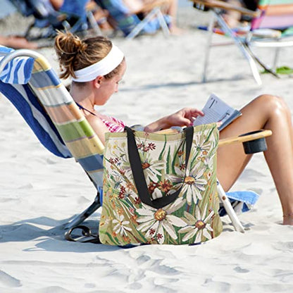  Canvas Tote Bag Aesthetic For Women Graphic Tote Bag With Zipper Cute Canvas Bags With Pockets