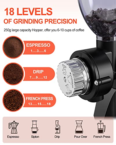  Egetable Juicer With Coffee Bean Grinder,Cold Press Juicer For Carrot Beet Celery Ginger, Electric Burr Coffee Grinder Milling Beans Grains To Powder With 18 Thickness Setting, Quiet Motor
