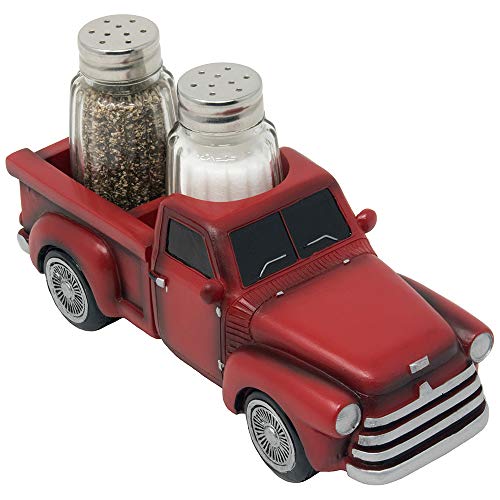  Vintage Pickup Truck Salt And Pepper Shaker Set Or Decorative Spice Rack In Antique Look For Farm Country Kitchen Décor Figurines And Rustic Bar Decorations Or Classic Gifts For Farmers
