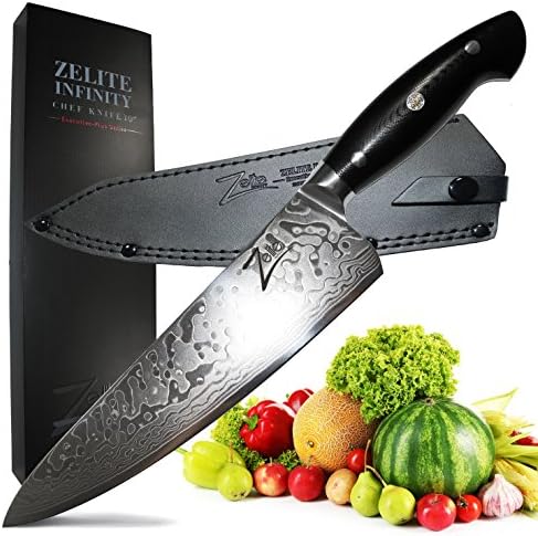  Japanese Paring Knife 4.25 Inch, Paring Knives, Small Knife, Pairing Knife Kitchen, Fruit Knife - Japanese AUS-10 Super Steel 45-Layer Damascus Knife - Deeper Blade - Leather Sheath