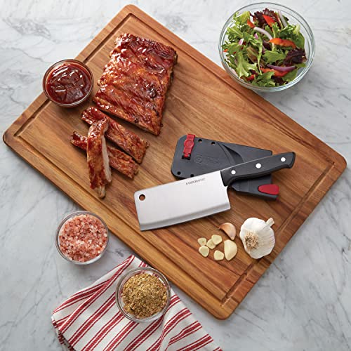  Edgekeeper Self-Sharpening Triple Riveted Cleaver Knife, 6-Inch, Black