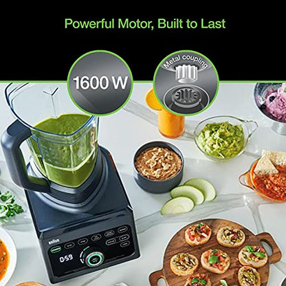 Braun JB9041BK TriForce Power Blender With Smoothie2Go, Black