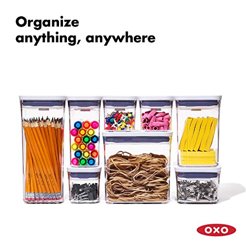  OXO Good Grips 3-PC Small Square Short POP Container Set, White