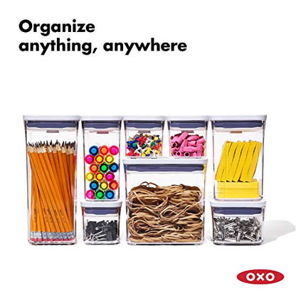 OXO Good Grips 3-PC Small Square Short POP Container Set, White