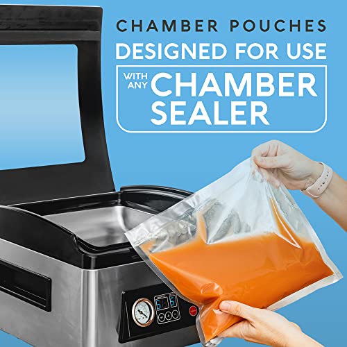  – Chamber Machine Pouches, Pre-Cut Chamber Vacuum Sealer Bags, Heavy Duty Seal Pouch, BPA-Free Chamber Sealer, 8 X 10 Inches, Pack Of 250 Vacuum Chamber Pouches