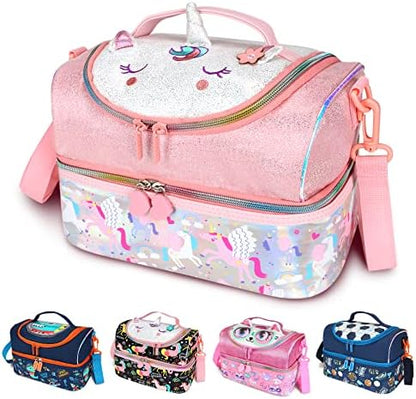  Kids Lunch Bag,Insulated Lunch Box For Girls Boys,Lunch Bag Toddler Teen,School Daycare Cute Travel Bags