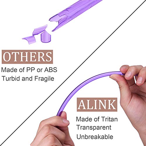 10.5 In Long Rainbow Colored Reusable Tritan Plastic Replacement Straws For 20 OZ 30 OZ Tumblers, Set Of 10 With Cleaning Brush