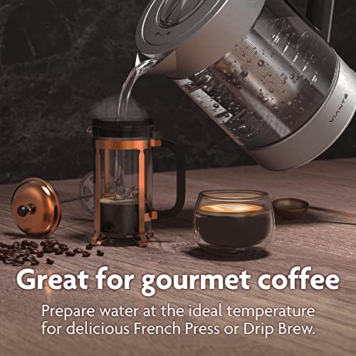  Hot Tea Maker Electric Glass Kettle With Tea Infuser And Temperature Control. Automatic Shut Off. Brewing Programs For Your Favorite Teas And Coffee.