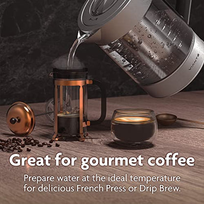  Hot Tea Maker Electric Glass Kettle With Tea Infuser And Temperature Control. Automatic Shut Off. Brewing Programs For Your Favorite Teas And Coffee.