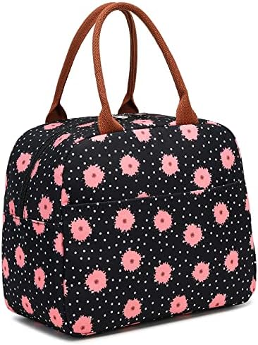  Lunch Bag Insulated Lunch Tote Bag Lunch Box Durable Lunch Container Cooler Bag With Front Pocket Reusable Lunch Bags For Women Men Adults Girls Work Hiking Picnic-Sunflowers