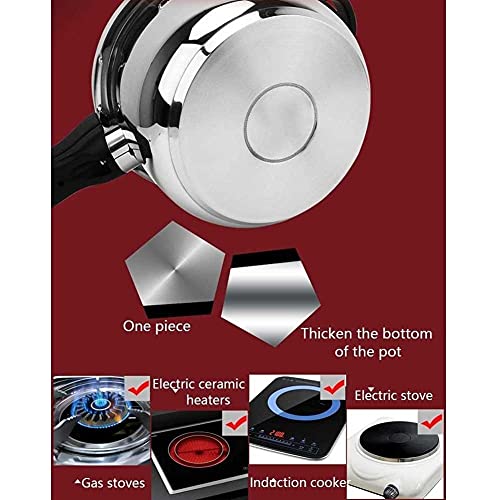  Stainless Steel Pressure Cooker Pressure Cooker, 304 Thick Household Gas Induction Cooker, General Purpose, Explosion-proof Safety Large Capacity (Size : 3L)