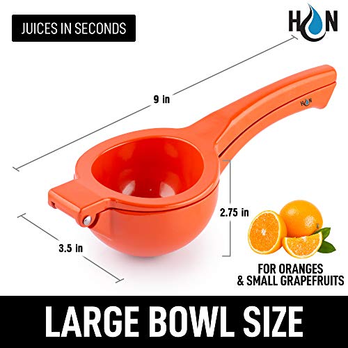  Orange Squeezer - Single Bowl Metal Citrus Juicer Extracts Oranges In Seconds - Easy To Squeeze Manual Press Juicer