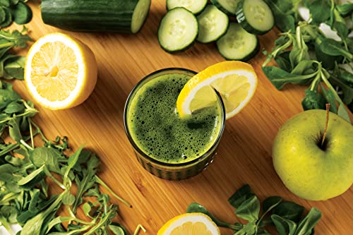  Ana 848 Easy Clean Vertical Juicer - Low Speed 43 RPM - Quiet - 15 Year Warranty Carrots Celery Wheatgrass Greens (Matte Black)